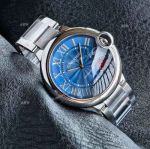 Cartier Ballon Bleu De 42mm Cal.2824 Movement Blue Face SS Band Watch